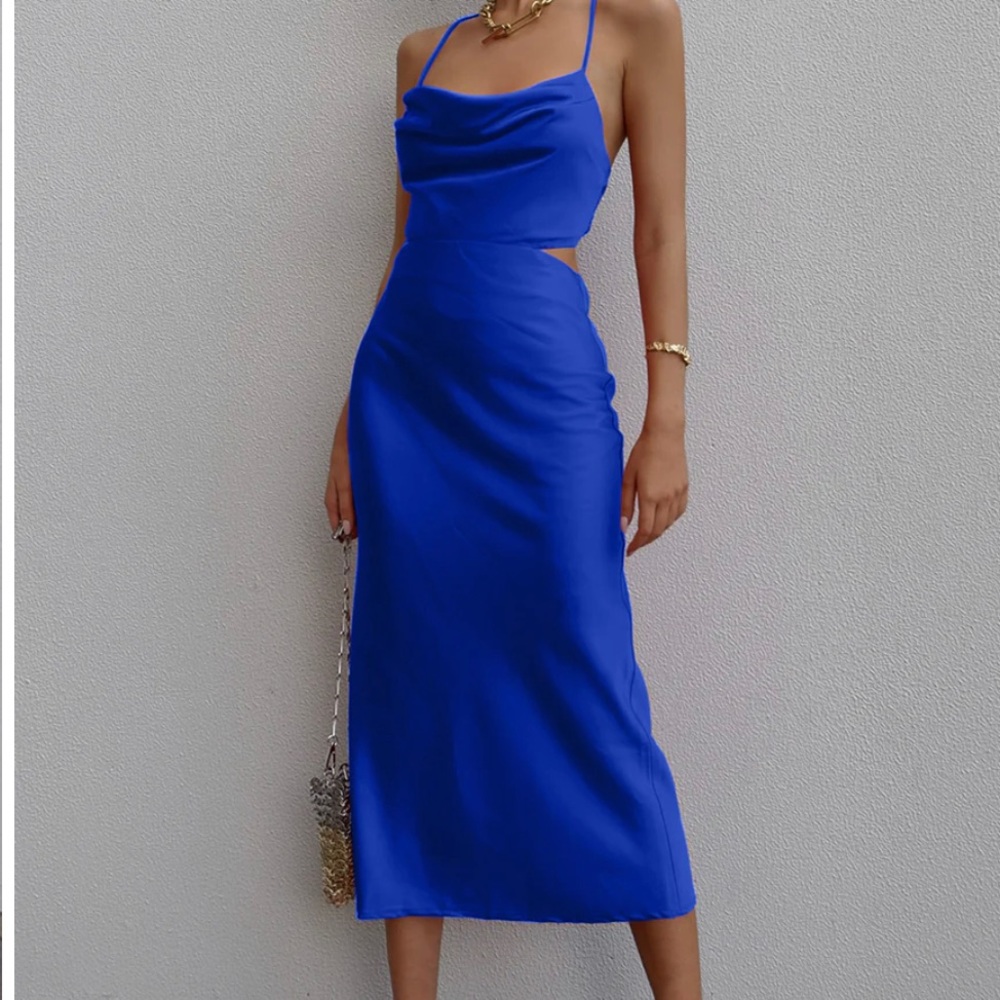 SLIP DRESS - ROYAL BLUE